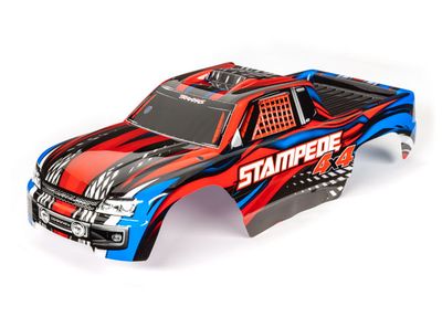 Traxxas Body, Stampede 4X4, red (painted, decals applied)