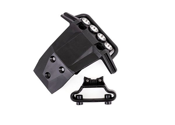 Traxxas Bumper, front / bumper support (fits 4WD RustlerÔøΩ) (for LED light kit installation)