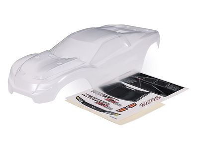 TRA6740, Traxxas Rustler 4x4 Clipless Body Set w/Wing &amp; Roof Skid (Clear)