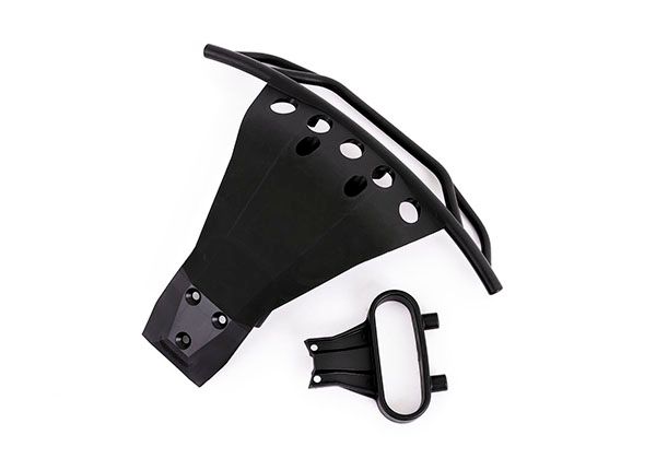 TRA6835X, Traxxas Bumper, front / bumper support (fits Slash 4X4) (for LED light kit installation)
