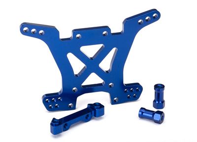 (SOIO) TRA6838X, Traxxas Aluminum Rear Shock Tower (Blue)