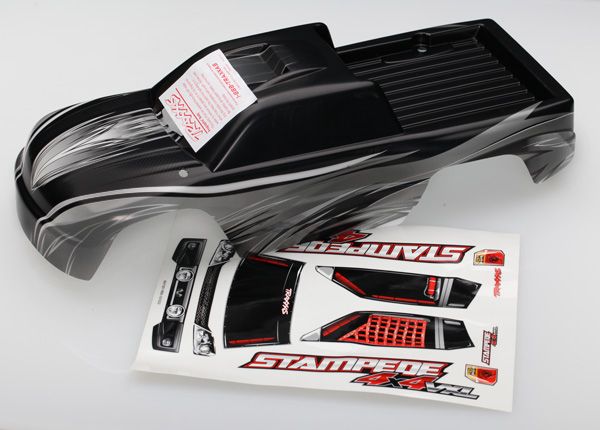 Traxxas Body, StampedeÔøΩ 4X4, ProGraphixÔøΩ (Graphics are printed, requires paint &amp; final color application)/ decal sheet-1