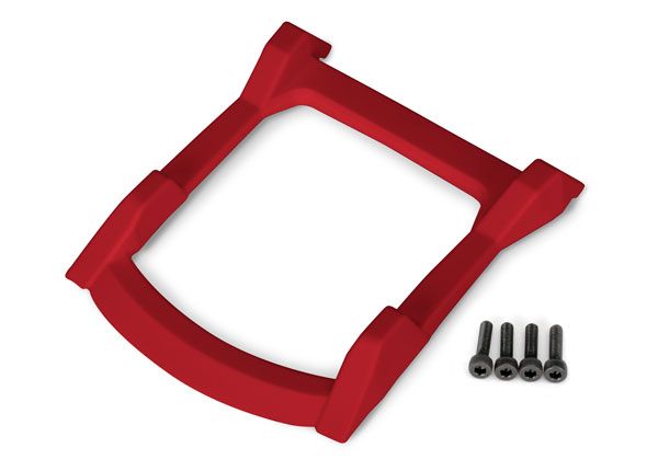 Traxxas Skid plate, roof (body) (red)/ 3x12mm CS (4)