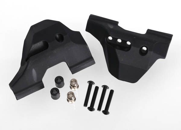 Traxxas Suspension arm guards, front (2)/ guard spacers (2)/ hollow balls (2)/ 3x18mm BCS (4)