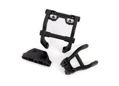 TRA6777X, Traxxas Wheelie bar mounts/ rear skidplate (fits 4WD Stampede) (for LED light kit installation)