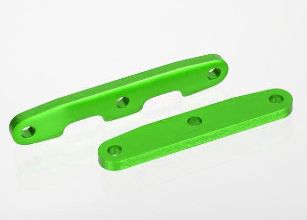 Traxxas Bulkhead tie bars, front &amp; rear, aluminum (green-anodized)