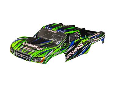 Traxxas Body, Slash 4X4 (also fits Slash VXL &amp; Slash 2WD), green (painted, decals applied) (assembled with front &amp; rear latches for clipless mounting)