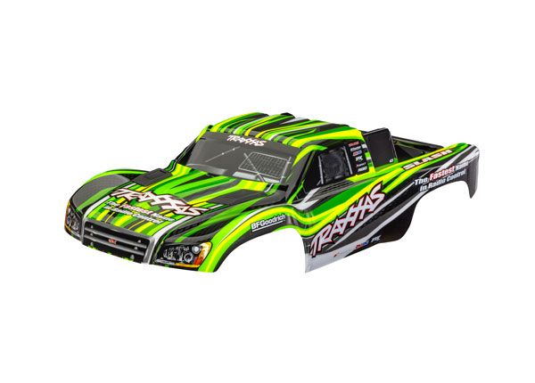 Traxxas Body, Slash 4X4 (also fits Slash VXL &amp; Slash 2WD), green (painted, decals applied) (assembled with front &amp; rear latches for clipless mounting)-1