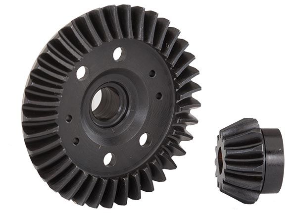 TRA6879R, Traxxas Rear Machined Ring &amp; Pinion Gear (Spiral Cut)