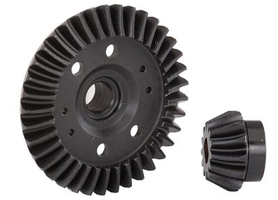 TRA6879R, Traxxas Rear Machined Ring &amp; Pinion Gear (Spiral Cut)