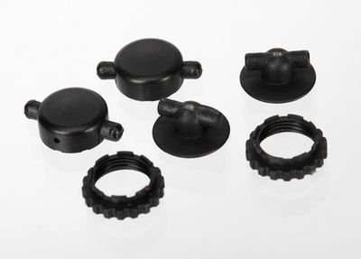 Traxxas Caps and spring retainers, GTR shocks (upper cap (2), upper retainer (2), lower retainer (2))