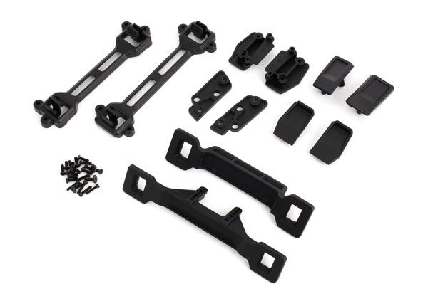Traxxas Chassis &amp; body conversion kit, Slash 2WD (includes front &amp; rear body mounts, latches, hardware) (for clipless mounting)