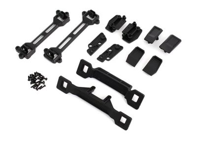 Traxxas Chassis &amp; body conversion kit, Slash 2WD (includes front &amp; rear body mounts, latches, hardware) (for clipless mounting)
