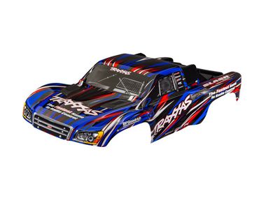 Traxxas Body, Slash 4X4 (also fits Slash VXL &amp; Slash 2WD), blue (painted, decals applied) (assembled with front &amp; rear latches for clipless mounting)