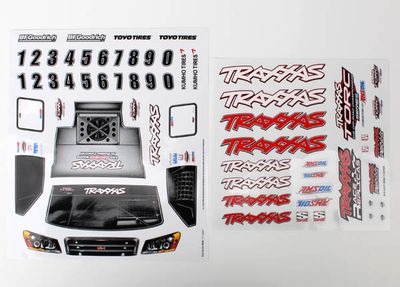 Traxxas Decal sheets, 1/16 Slash 4X4