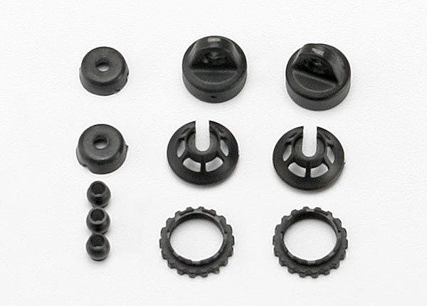 Traxxas Caps and spring retainers, GTR shock (upper cap (2)/ hollow balls (4)/ bottom cap (2)/ upper retainer (2)/ lower retainer (2)