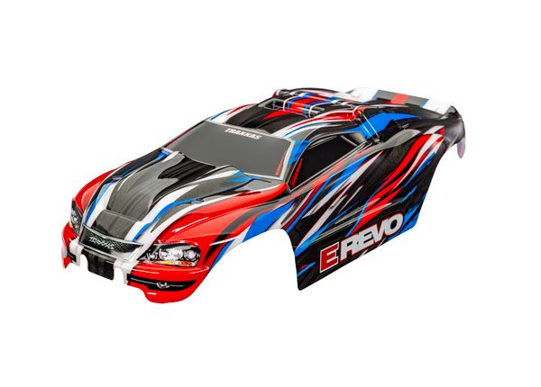 Traxxas Body, 1/16 E-Revo, red &amp; blue (painted, decals applied)