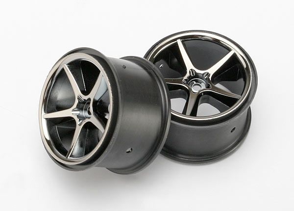 Traxxas Wheels, Gemini (black chrome) (2)
