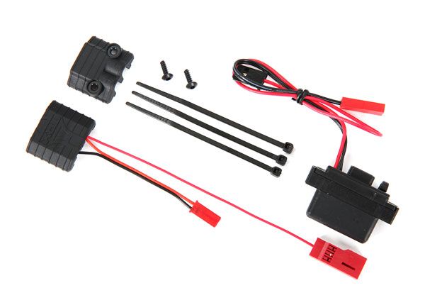 Traxxas LED lights, power supply (regulated, 3V, 0.5-amp)/ power tap connector (with cable)/ 2.6x8 BCS (2)