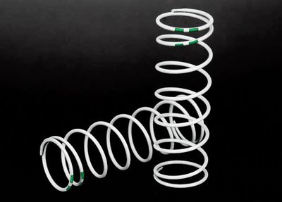 Traxxas Spring, shock, white (GTR xx-long) (0.762 rate green) (1 pair)