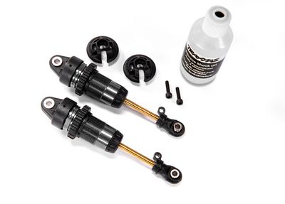 Traxxas Shocks, GTR long, hard-anodized, PTFE-coated bodies with TiN shafts (assembled) (2) (without springs)