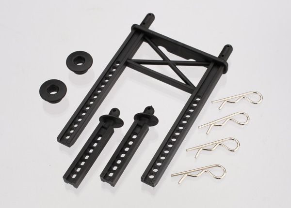 Traxxas Body mount, rear/ body mount posts, front (2)/body washer, rear (2)