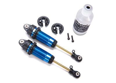 TRA7462, Traxxas GTR XX-Long TiN Shocks (Blue) (2)