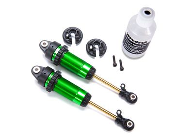 TRA7462G, Traxxas Shocks, GTR xx-long green-anodized, PTFE-coated bodies with TiN shafts (fully assembled, without springs) (2)