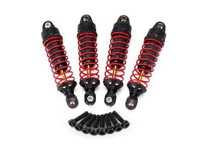 Traxxas Shocks, GTR hard-anodized, PTFE-coated aluminum bodies with TiN shafts (fully assembled w/ springs) (4)/ 2.5x10mm CS (8)