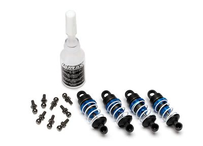 TRA7560X, Traxxas Shocks, aluminum (assembled with springs) (4)