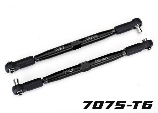 Traxxas Toe links, X-MaxxÔøΩ (TUBES black-anodized, 7075-T6 aluminum, stronger than titanium) (157mm) (2)/ rod ends, assembled with steel hollow balls (4)/ aluminum wrench, 10mm (1)