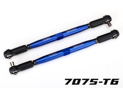 Traxxas Toe links, X-MaxxÔøΩ (TUBES blue-anodized, 7075-T6 aluminum, stronger than titanium) (157mm) (2)/ rod ends, assembled with steel hollow balls (4)/ aluminum wrench, 10mm (1)