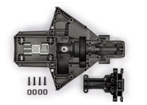 TRA7727A, Traxxas X-Maxx Bulkhead, rear (upper &amp; lower)