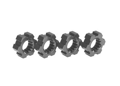 TRA7756-GRAY, Traxxas X-Maxx/XRT 24mm Aluminum Wheel Hex Hub (Gray) (4)