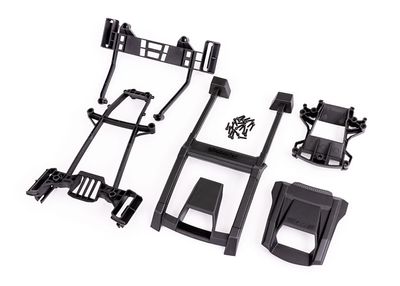 TRA7813, Traxxas Body support (includes front mount &amp; rear latch, roof &amp; hood skid pads)/ 3x12mm CS (19) (attaches to #7812 body)