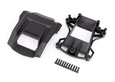 Traxxas Skid pads (hood scoop)/ mount/ 3x12mm CS (11) (attaches to #7812 body)