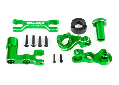 TRA7843-GRN, Traxxas Steering bellcranks (left &amp; right)/ draglink (6061-T6 aluminum, green-anodized) (fits XRT or Pro Scale Sand Car)