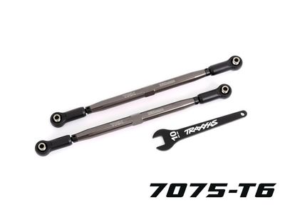 Traxxas Toe links, front (TUBES gray-anodized, 7075-T6 aluminum, stronger than titanium) (2) (for use with #7895 X-Maxx WideMaxx suspension kit)