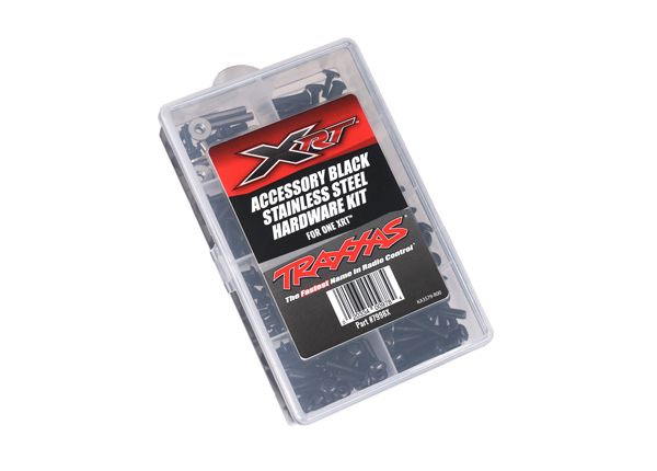 TRA7998X, Traxxas Hardware kit, black stainless steel, XRT (contains all stainless steel hardware used on XRT)