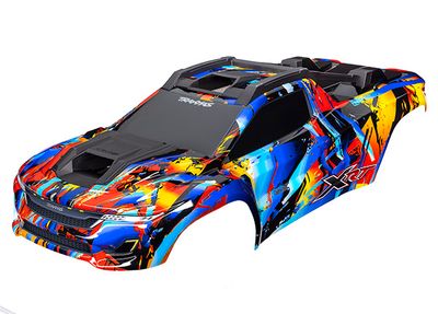TRA7899, Traxxas XRT Body Rock n&#39; Roll (painted, decals applied) (assembled with front &amp; rear body supports for clipless mounting, roof &amp; hood skid pads)