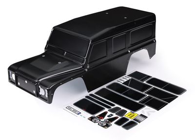 Traxxas Body, Land RoverÔøΩ DefenderÔøΩ, black (painted)/ decals