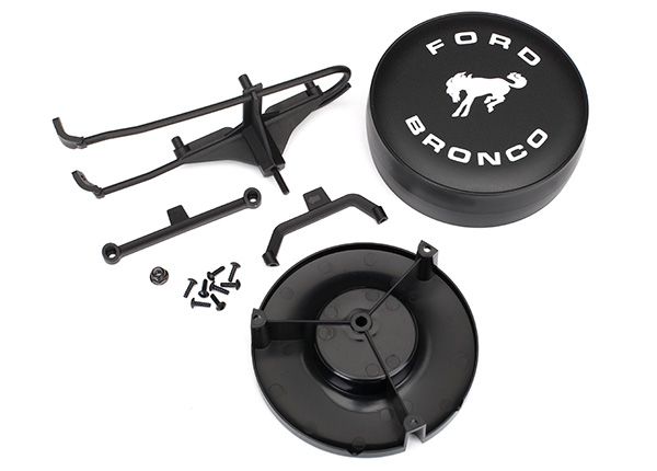 (Clearance) TRA8074, Traxxas Spare tire mount/ mounting bracket/ spare tire cover/ mounting hardware