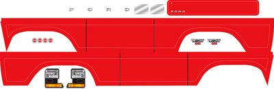 Traxxas Decal sheet, Bronco, red (fits #8010 body)