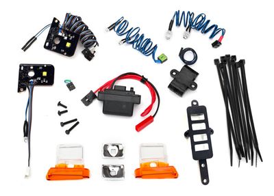 TRA8035A, Traxxas LED light set, complete with power supply (contains headlights, tail lights, side marker lights, &amp; distribution block) (fits #8010 or 9230 series bodies)