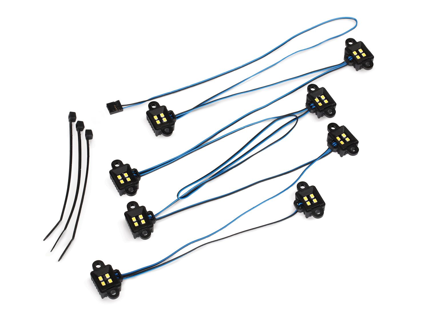 Traxxas LED light set, complete with power supply (contains headlights, tail lights, side marker lights, &amp; distribution block) (fits #8130 series bodies)