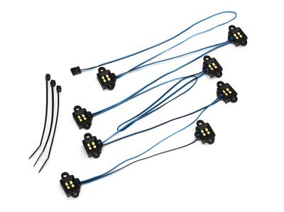 Traxxas LED light set, complete with power supply (contains headlights, tail lights, side marker lights, &amp; distribution block) (fits #8130 series bodies)