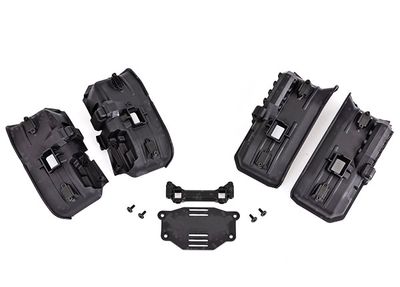 Traxxas Fenders, inner (wide), front &amp; rear (2 each)/ rock light covers (8)/ battery plate/ 3x8 flat-head screws (4) (for clipless body mounting)