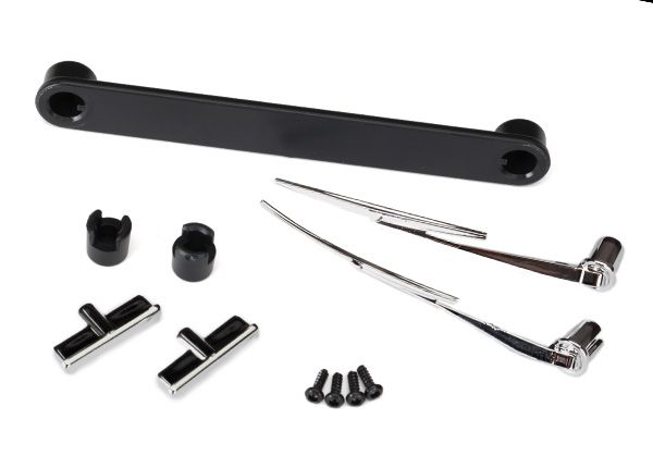 Traxxas Door handles, left &amp; right/ windshield wipers, left &amp; right/ retainers (3)/ 1.6x5 BCS (self-tapping) (4) (fits #8010 or 9230 series bodies)