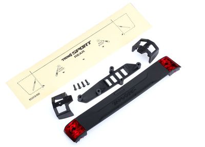 Traxxas Tailgate panel/ tailgate retainers (2)/ tailgate mount/ tail light lens (2) (left &amp; right)/ 2.5x8 BCS (4) (fits #8111 or #8112 body)
