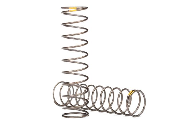Traxxas Springs, shock (natural finish) (GTS) (0.22 rate, yellow stripe) (2)